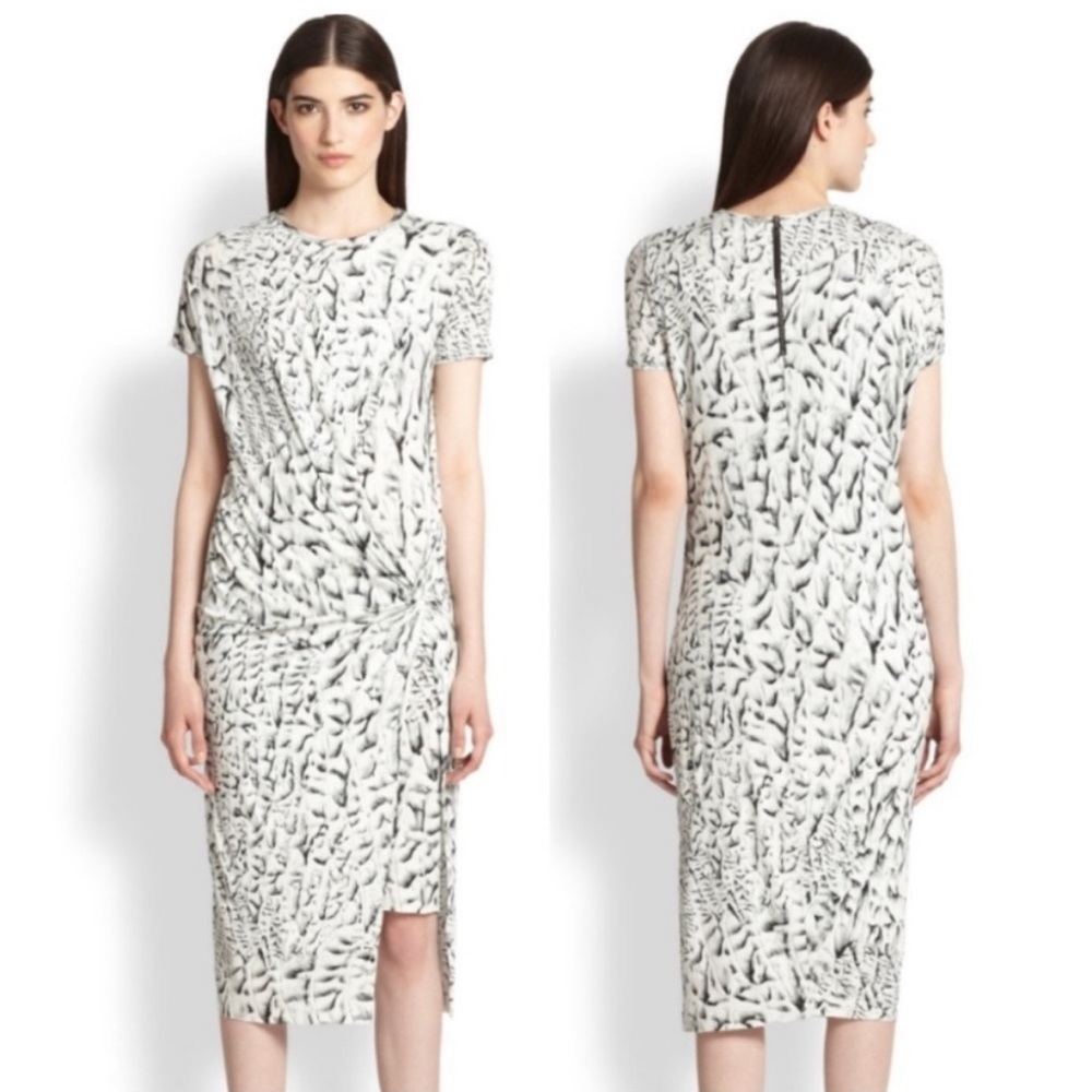 Helmut Lang Strata Twist-Front Jersey dress size S